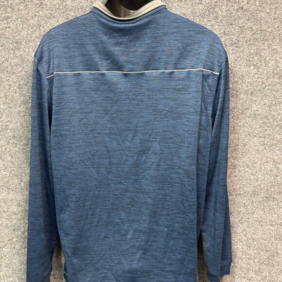 Pebble Beach Mens XL Blue Quarter-Zip Pullover Dry-Luxe Performance Long Sleeve - Picture 2 of 9